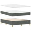 vidaXL Boxspringbett mit Matratze Dunkelgrau 90x190 cm Dunkelgrau