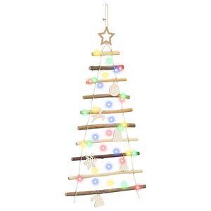 vidaXL H&auml;ngender Weihnachtsbaum 90 cm 30 LEDs Mehrfarbig