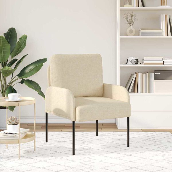 vidaXL Sofas mit Kissen 55cm Creme Sperrholz