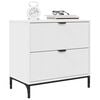 vidaXL Nachttisch mit Schubladen Wei&szlig; 63,5 x 36 x 61 cm Holzwerkstoff