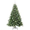 vidaXL K&uuml;nstlicher Weihnachtsbaum mit 300 LEDs Gr&uuml;n 180 cm PE und PVC