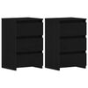 vidaXL Nachttisch 2 stk. Schwarz Eichen-Optik 40 x 35 x 62,5 cm