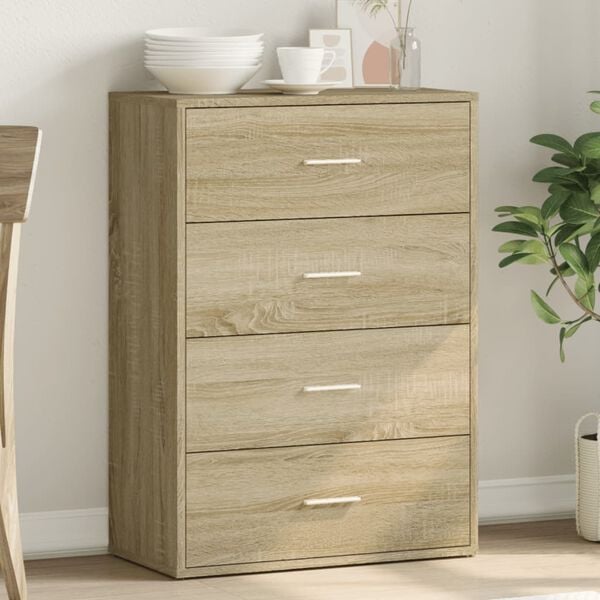 vidaXL Sideboard Sonoma-Eiche 60x31x84 cm Holzwerkstoff