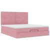 vidaXL Ottoman-Bett mit Matratzen & LEDs Rosa 200x200 cm Samt