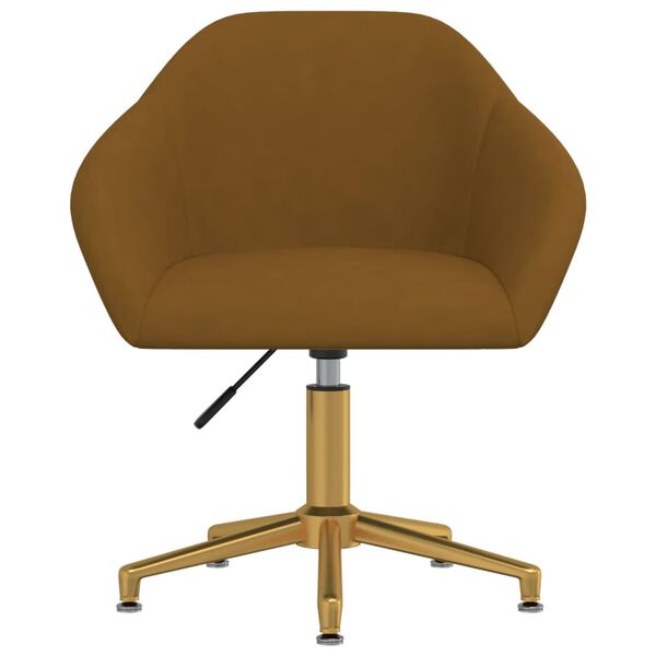 vidaXL Esszimmerst&uuml;hle 2 Stk. Drehbar Braun Samt