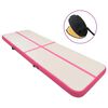 vidaXL Aufblasbare Gymnastikmatte mit Pumpe 800x100x20 cm PVC Rosa