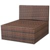 vidaXL 10-tlg. Garten-Lounge-Set mit Auflagen Poly Rattan Braun