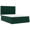 vidaXL Ottoman-Bett mit Matratzen Dunkelgr&uuml;n 140x200 cm Samt