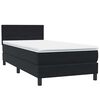 vidaXL Boxspringbett mit Matratze Schwarz 80x220 cm Samt