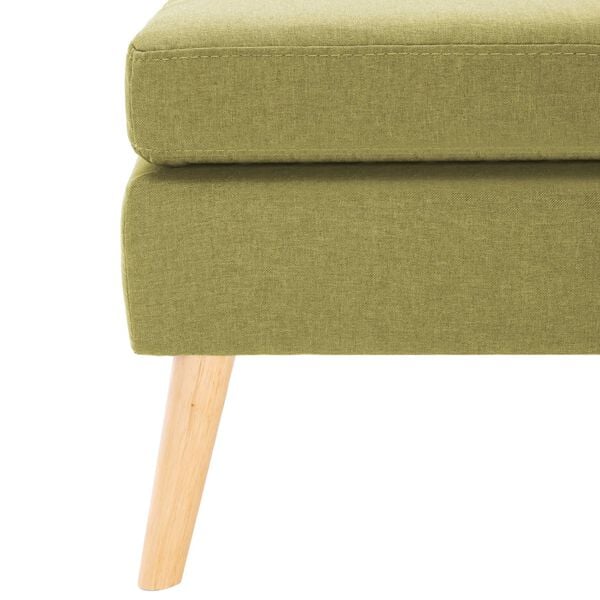 vidaXL Fußhocker Grün Stoff