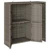 vidaXL Aufbewahrungsschrank mit Regal Grau 100 x 36 x 102 cm Rattan