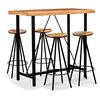 vidaXL 5-tlg. Bar-Set Massivholz Akazie und Altholz