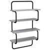 vidaXL 4-stufiges Wandregal Sonoma-Grau 80 x 24,5 x 104 cm