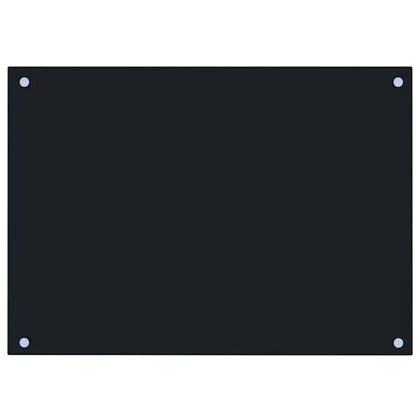 vidaXL Küchenrückwand Schwarz 70x50 cm Hartglas