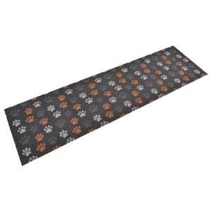 vidaXL K&uuml;chenteppich Waschbar Pfoten 45x150 cm Samt