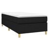 vidaXL Boxspringbett mit Matratze Schwarz 90x200 cm Stoff