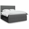 vidaXL Boxspringbett mit Matratze Dunkelgrau 180x200 cm Stoff