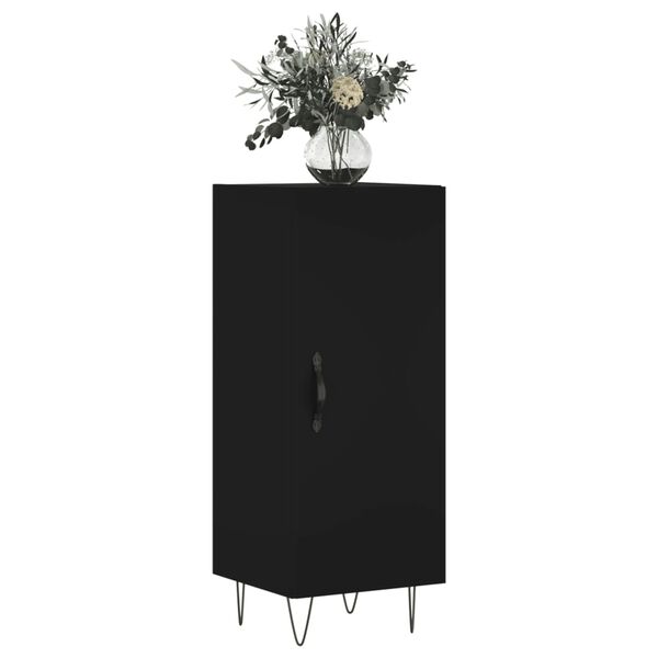 vidaXL Sideboard Schwarz 34,5x34x90 cm Holzwerkstoff