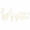 vidaXL Rentier und Schlitten Weihnachtsdekoration LOVIISA 240 LEDs