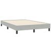 vidaXL Boxspringbett mit Matratze Hellgrau 120x210 cm Samt