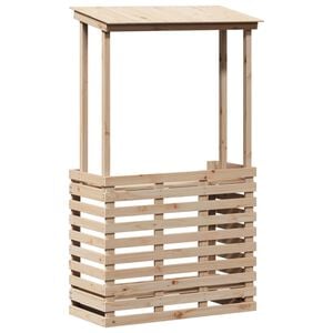 vidaXL Gartenbar mit Dach 112,5x57x195,5 cm Massivholz Kiefer