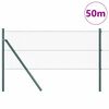 vidaXL Zaunpfosten Gr&uuml;n 50 x 0,6 m (13 mm Maschenweite) Stahl und PVC
