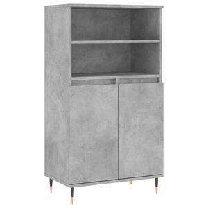 vidaXL Highboard Betongrau 60x36x110 cm Holzwerkstoff