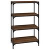 vidaXL B&uuml;cherregal Braun Eichen-Optik 60x33x100 cm Holzwerkstoff Stahl