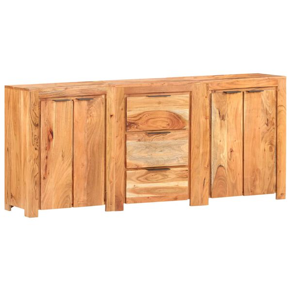 vidaXL Sideboard mit 3 Schubladen und 4 T&uuml;ren Akazie Massivholz