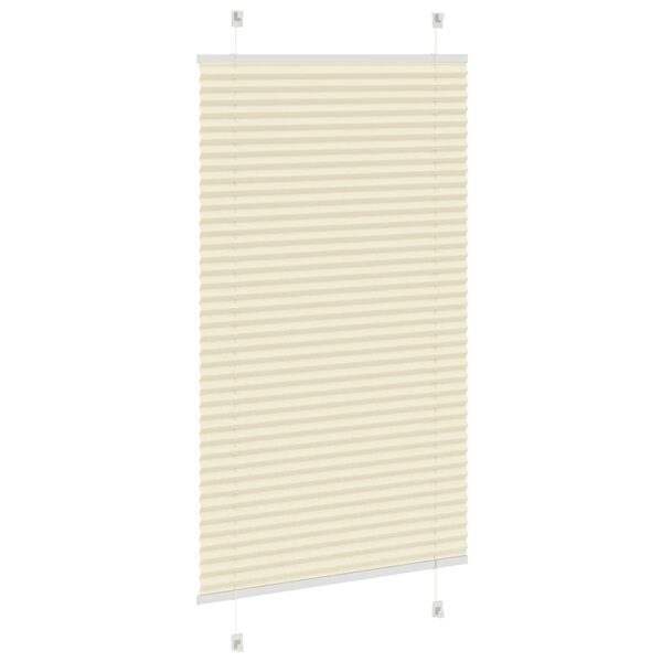 vidaXL Plissee Creme 70x100 cm Stoffbreite 69,4 cm Polyester
