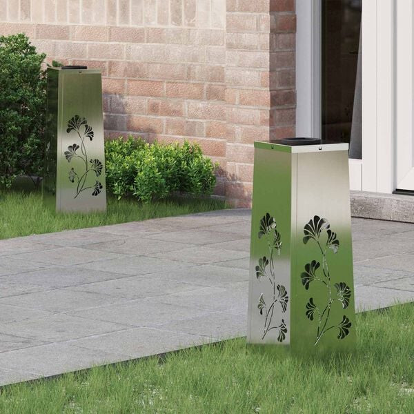 vidaXL Solar LED Weg Licht 2 pcs Galvanisiert Galvanisiert