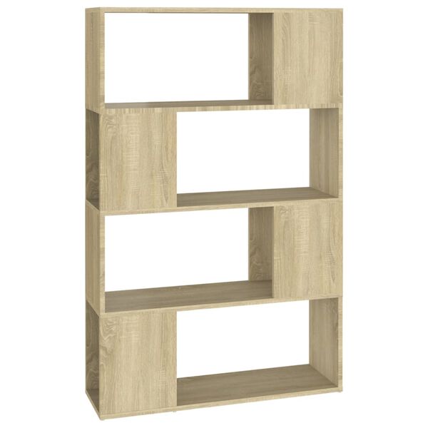 vidaXL Bücherregal Raumteiler Sonoma-Eiche 80x24x124,5cm Holzwerkstoff