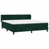 vidaXL Boxspringbett mit Matratze Dunkelgr&uuml;n 180x200 cm Samt