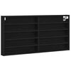 vidaXL Vitrine Wandhalterung Schwarz Eichen-Optik 100 x 8,5 x 50 cm