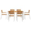 vidaXL Garten-Ess-Set 7 pcs Braun Massives Akazienholz
