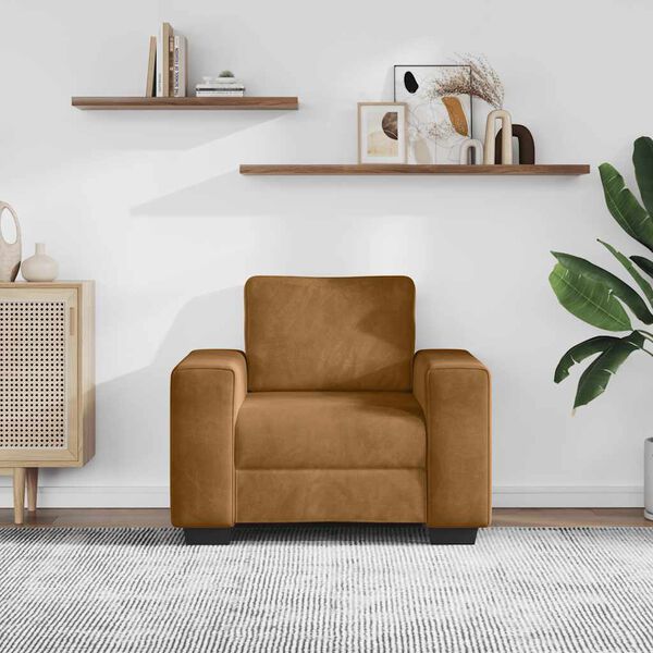 vidaXL Sessel Braun 100x77x82 cm Samt