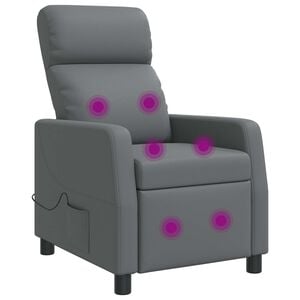 vidaXL Massage Relaxsessel Grau Kunstleder
