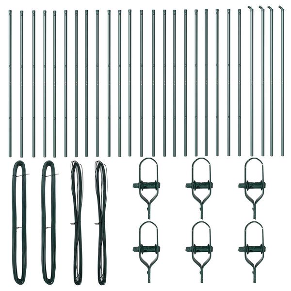 vidaXL Zaunpfosten 26 pcs Gr&uuml;n 3,2 x 3,2 x 170 cm