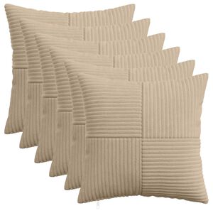 vidaXL Kissenbezug 6 pcs ALMELO Taupe 30 x 30 cm Cord