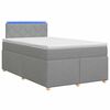vidaXL Boxspringbett mit Matratze Hellgrau 120 x 190 cm Stoff
