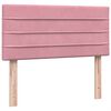 vidaXL Boxspringbett mit Matratze Rosa 90x220 cm Samt
