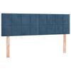 vidaXL Boxspringbett mit Matratze Dunkelblau 140x200 cm Samt