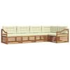 vidaXL Outdoor-Sofagarnitur 5 Stk. Natur und Creme