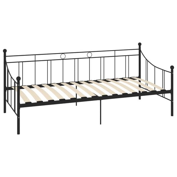 vidaXL Tagesbett-Rahmen Schwarz Metall 90&times;200 cm