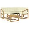 vidaXL Outdoor-Sofagarnitur 5 stk. Wei&szlig; und Creme