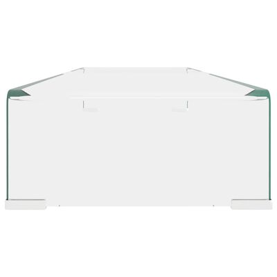 vidaXL TV-Tisch/Bildschirmerhöhung Glas Transparent 100x30x13 cm