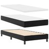 vidaXL Boxspringbett mit Matratze Schwarz 90 x 190 cm Kunstleder