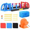 Happy Hop Fu&szlig;ball- und Volleyballfeld Aufblasbar 800x335x180 cm PVC