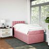 vidaXL Boxspringbett mit Matratze Rosa 90x190 cm Samt