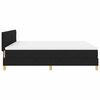 vidaXL LED Boxspringbett mit Matratze Schwarz 180 x 200 cm Stoff